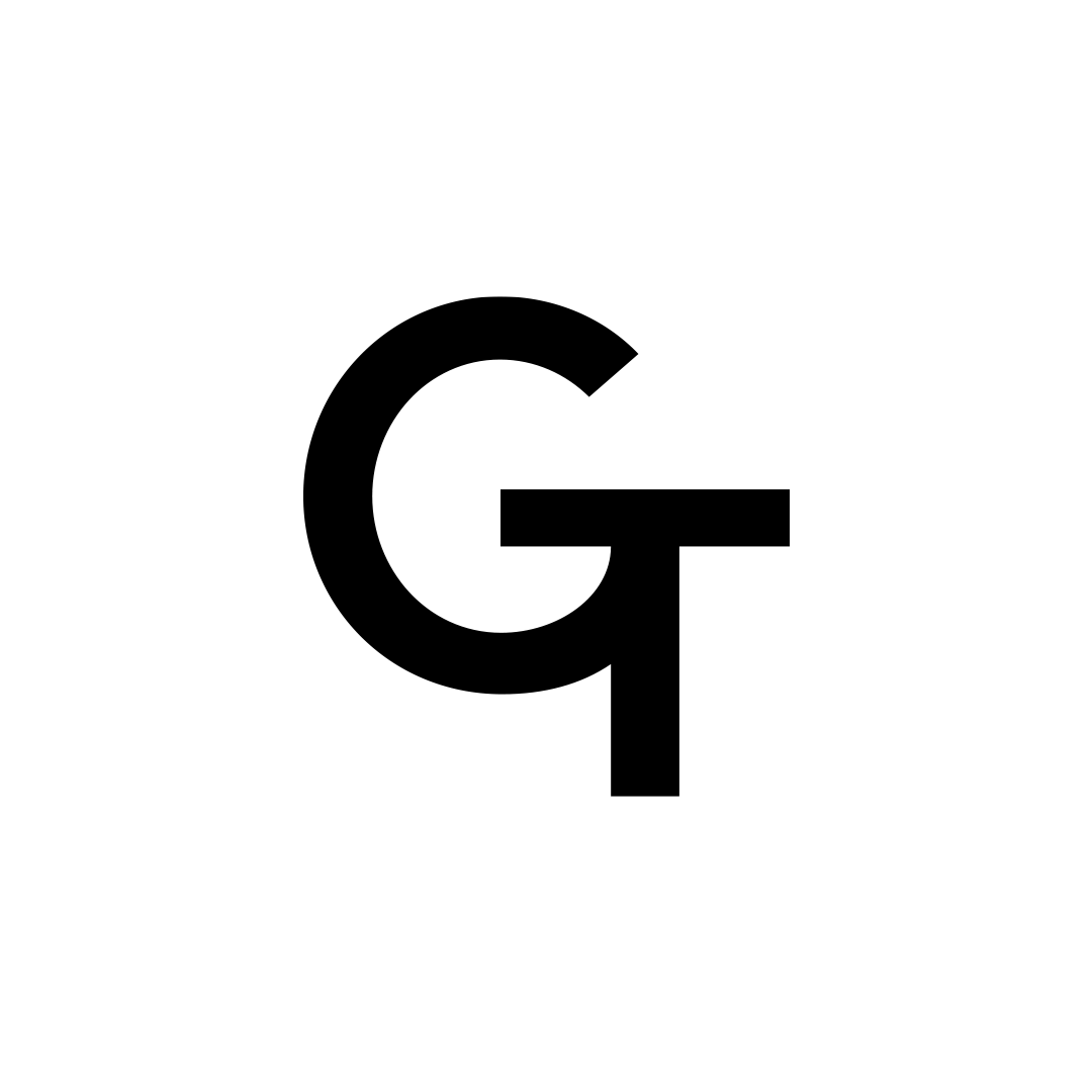 G T combined letters.